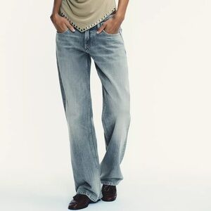 NWT Zara TRF Low Rise Wide Leg Jeans